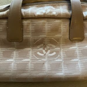 Chanel Hand Bag White Canvas